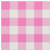 Rosa Gingham-Karo Cottagecore Stoff (Nahaufnahme)
