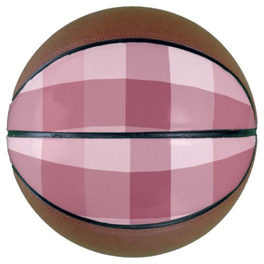 Rosa Gingham-Karo-Karo-Design Basketball (Vorderseite)