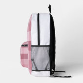 Rosa Gingham-Karo-Karo-Design Bedruckter Rucksack (Rechts)