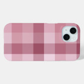 Rosa Gingham-Karo-Karo-Design Case-Mate iPhone Hülle (Rückseite (Horizontal))