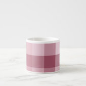 Rosa Gingham-Karo-Karo-Design Espressotasse (Vorderseite)