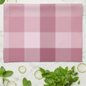 Rosa Gingham-Karo-Karo-Design Geschirrtuch (Gefaltet)
