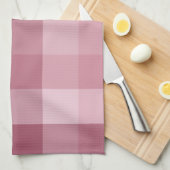 Rosa Gingham-Karo-Karo-Design Geschirrtuch (Viertel Falte)