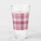 Rosa Gingham-Karo-Karo-Design Glas (Rückseite)