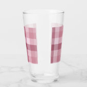 Rosa Gingham-Karo-Karo-Design Glas (Links)