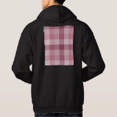 Rosa Gingham-Karo-Karo-Design Hoodie (Rückseite)