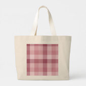 Rosa Gingham-Karo-Karo-Design Jumbo Stoffbeutel (Rückseite)
