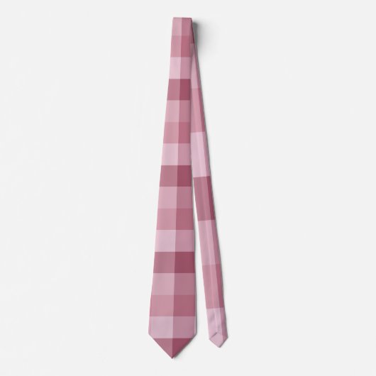 Rosa Gingham-Karo-Karo-Design Krawatte (Vorderseite)