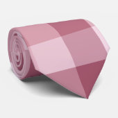 Rosa Gingham-Karo-Karo-Design Krawatte (Gerollt)