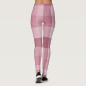 Rosa Gingham-Karo-Karo-Design Leggings (Rückseite)