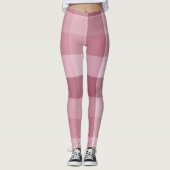 Rosa Gingham-Karo-Karo-Design Leggings (Vorderseite)