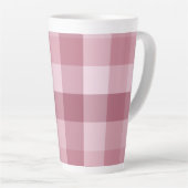 Rosa Gingham-Karo-Karo-Design Milchtasse (Rechte Ecke)