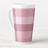 Rosa Gingham-Karo-Karo-Design Milchtasse (Linke Ecke)