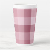 Rosa Gingham-Karo-Karo-Design Milchtasse (Vorderseite)