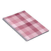 Rosa Gingham-Karo-Karo-Design Notizblock (Rechte Seite)