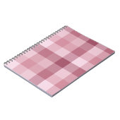 Rosa Gingham-Karo-Karo-Design Notizblock (Linke Seite)