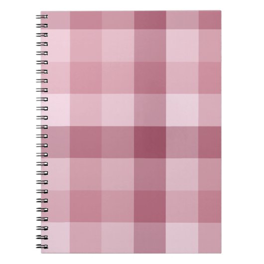 Rosa Gingham-Karo-Karo-Design Notizblock (Vorderseite)