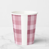 Rosa Gingham-Karo-Karo-Design Pappbecher (Links)
