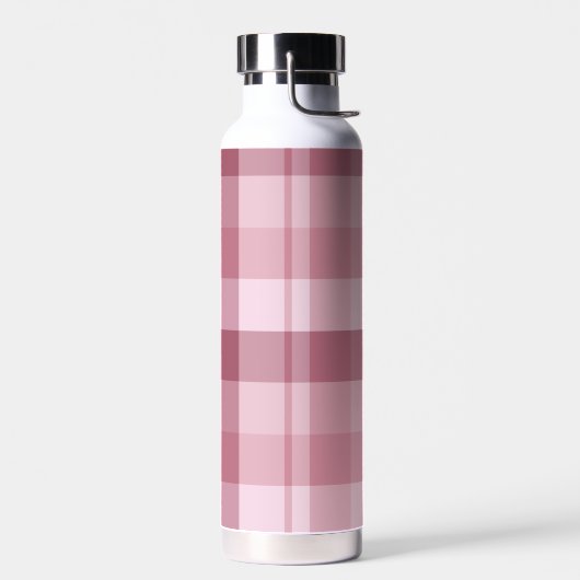 Rosa Gingham-Karo-Karo-Design Trinkflasche (Links)
