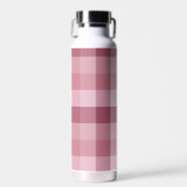 Rosa Gingham-Karo-Karo-Design Trinkflasche (Vorne)