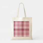 Rosa Gingham-Karo-Karo-Muster Tragetasche (Rückseite)