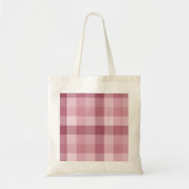 Rosa Gingham-Karo-Karo-Muster Tragetasche (Vorne)