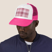 Rosa Gingham-Karo-Karo-Muster Truckerkappe (Beispiel)