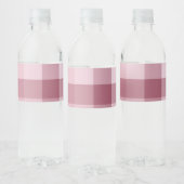 Rosa Gingham-Karo-Karo-Muster Wasserflaschenetikett (Flaschen)
