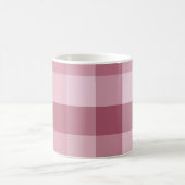 Rosa Gingham-Karo-Karodesign Kaffeetasse (Mittel)