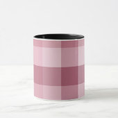 Rosa Gingham-Karo-Karodesign Tasse (Zentrum)