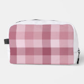 Rosa Gingham-Karo-Karodesign Waschbeutel (Vorderseite)