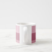 Rosa Gingham-Karo-Karomuster-Design Espressotasse (Rückseite)