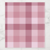 Rosa Gingham-Karo-Karomuster-Design Weinetikett (Einzelnes Label)