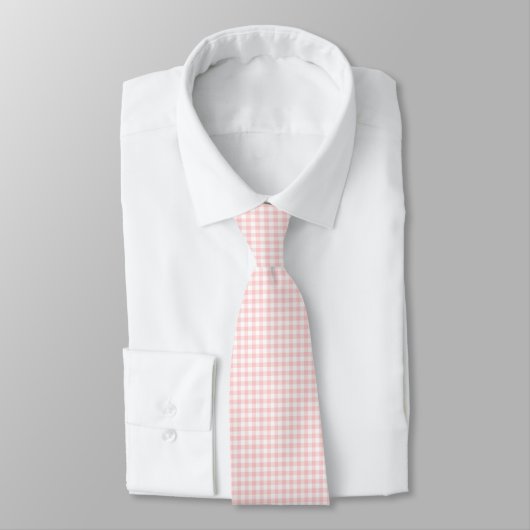 Rosa Gingham Karo Krawatte (Gebunden)