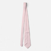 Rosa Gingham Karo Krawatte (Rückseite)