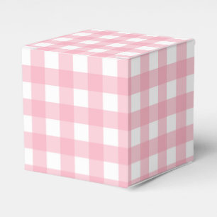 Rosa Gingham Karo Partygeschenkbox Geschenkschachtel