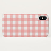 Rosa Gingham Karo Pattern Case-Mate iPhone Hülle (Rückseite (Horizontal))