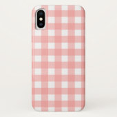 Rosa Gingham Karo Pattern Case-Mate iPhone Hülle (Rückseite)