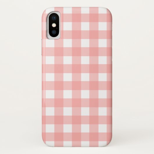 Rosa Gingham Karo Pattern Case-Mate iPhone Hülle (Rückseite)
