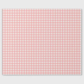 Rosa Gingham Karo Pattern Geschenkpapier (Flach)