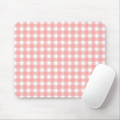 Rosa Gingham Karo Pattern Mousepad (Mit Mouse)