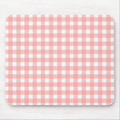 Rosa Gingham Karo Pattern Mousepad (Vorne)