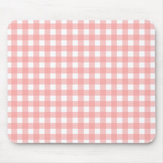 Rosa Gingham Karo Pattern Mousepad (Vorne)