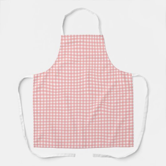 Rosa Gingham Karo Pattern Schürze (Vorderseite)
