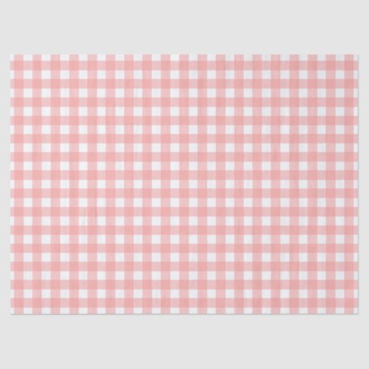 Rosa Gingham Karo Pattern Seidenpapier (Vorderseite)