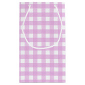 Rosa Gingham Kleine Geschenktüte (Rückseite)