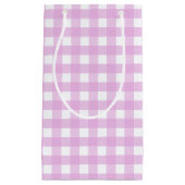 Rosa Gingham Kleine Geschenktüte (Vorderseite)