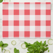 Rosa Gingham-Küchenhandtuch Geschirrtuch (Gefaltet)