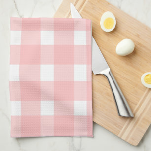 Rosa Gingham-Küchenhandtuch Geschirrtuch