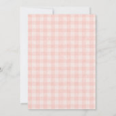 Rosa Gingham-Kürbis-Patch-Geburtstag Einladung (Rückseite)